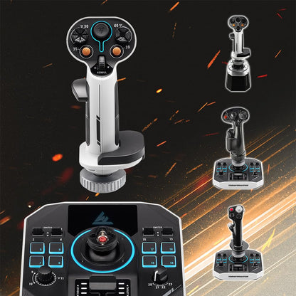 Thrustmaster Sol-R2 HOSAS Dual Flight Joysticks - Hall Effect Technology, 88 Buttons Space Sim Joystick for Flight Simulator - Compatible with PC