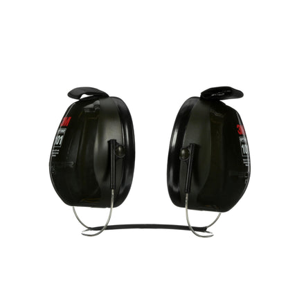 3M PELTOR Hearing Protection Optime 101 Earmuffs, Over the Head, H7A, 25 dB NRR, Adjustable Earcups, E-A-Rfit Compatible, Stainless Steel, Pack of 1, Black/Red