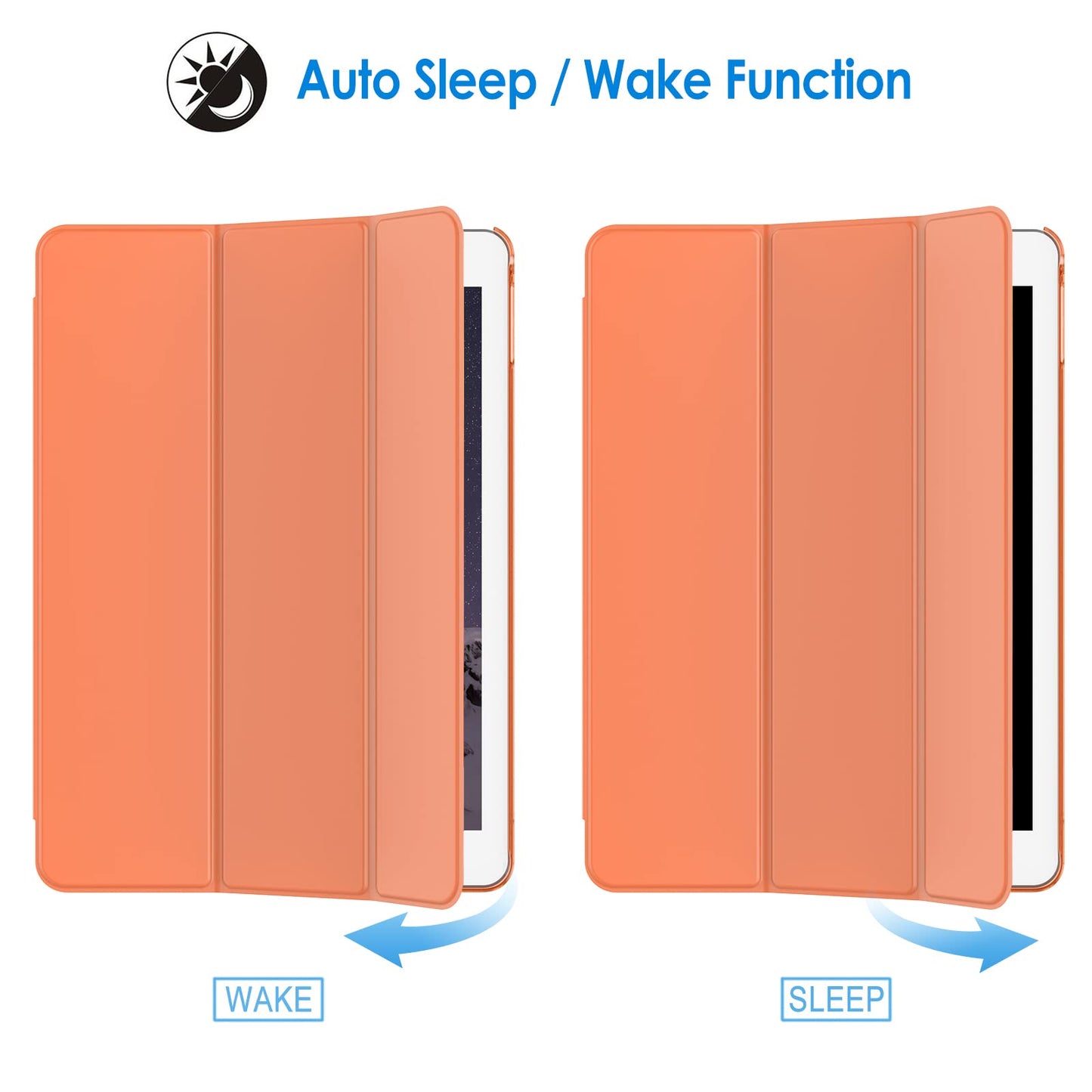 JETech Case for iPad Air 2 (2nd Generation), Smart Cover Auto Wake/Sleep (Black)