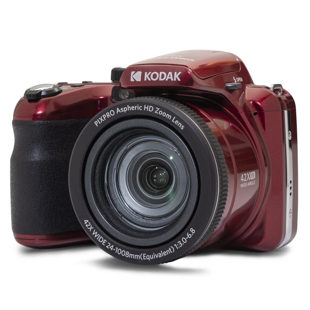 KODAK PIXPRO AZ425 Digital Camera, 42x Optical Zoom Bridge with 20MP BSI Sensor, Li-Ion Battery, OIS, 1080p Full HD Video, White