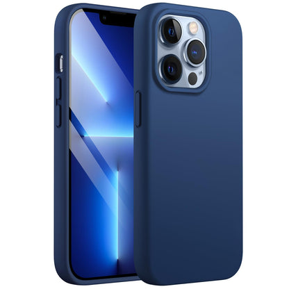 JETech Silicone Case for iPhone 13 6.1-Inch, Silky-Soft Touch Full-Body Protective Phone Case, Shockproof Cover with Microfiber Lining (Black)