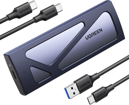 UGREEN SSD Enclosure, Tool-Free USB C External, 10Gbps M.2 NVMe to USB Adapter/Reader Supports M and B&M Keys and Size 2230/2242 /2260/2280 SSDs