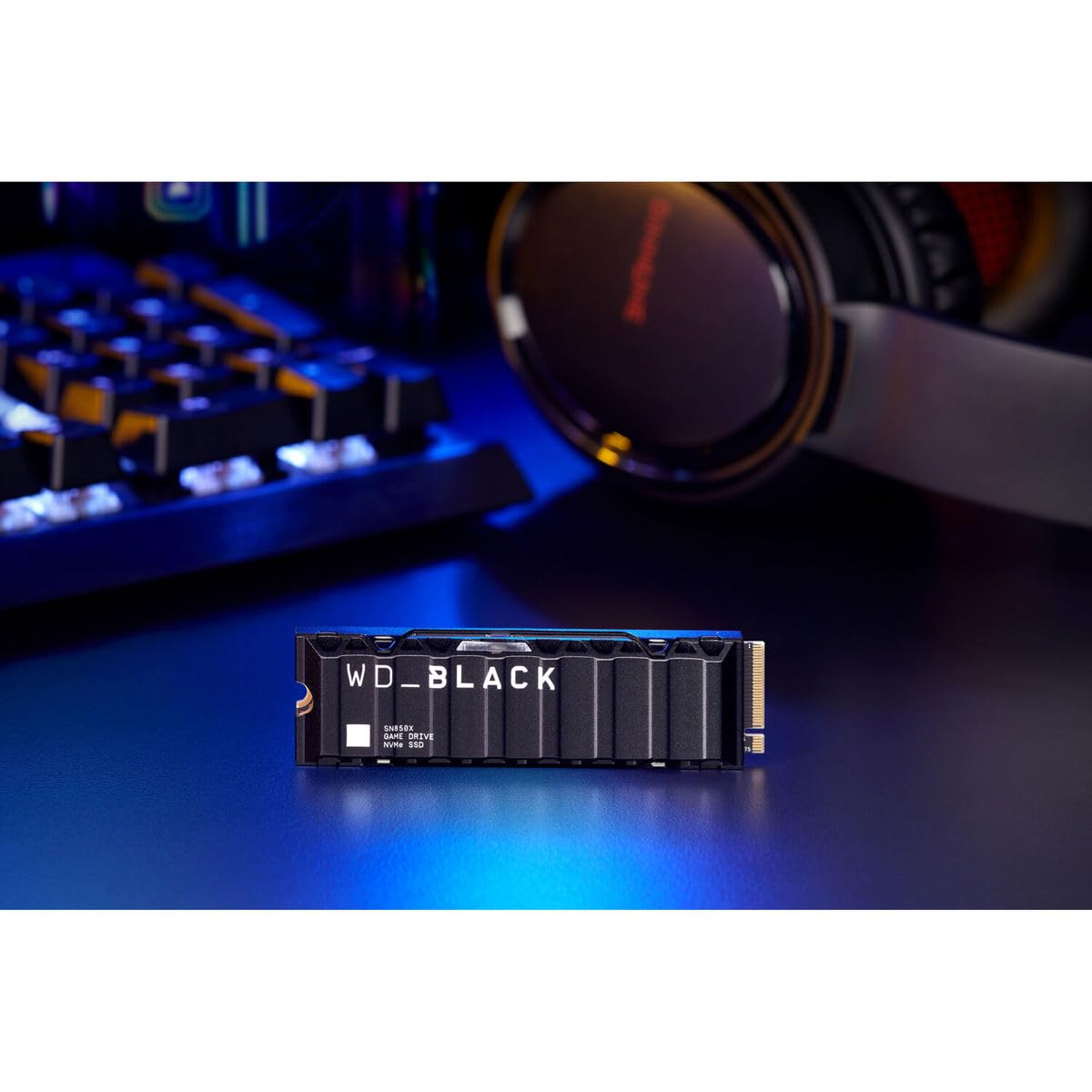 WD_BLACK SN850X 1TB NVMe SSD - M.2 2280, Up to 7,300 MB/s Read speeds, Up to 6,300 MB/s write speeds, Gaming Expansion, High Performance Internal Solid State Drive - WDS100T2X0E
