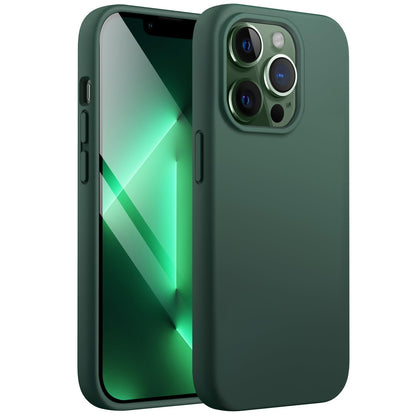 JETech Silicone Case for iPhone 13 6.1-Inch, Silky-Soft Touch Full-Body Protective Phone Case, Shockproof Cover with Microfiber Lining (Black)