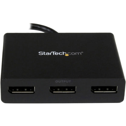 StarTech.com 3-Port DisplayPort 1.2 Splitter, DisplayPort to 3x DP Multi-Monitor Adapter, Dual 4K 30Hz and 1080p 60Hz Computer MST Hub, Windows Only (MSTDP123DP)