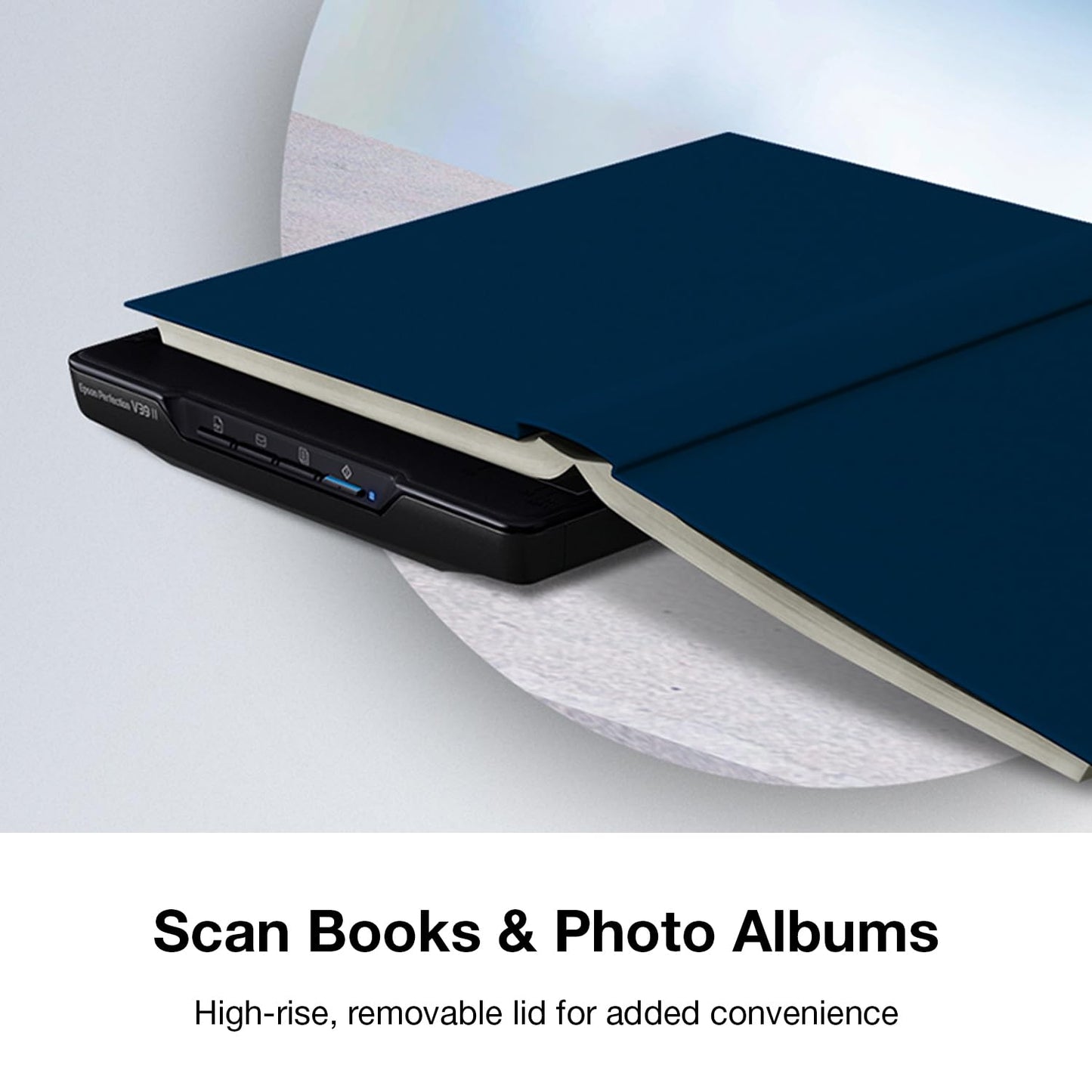 Epson Perfection V39 Color Photo & Document Scanner with Scan-To-Cloud & 4800 Optical Resolution, Black