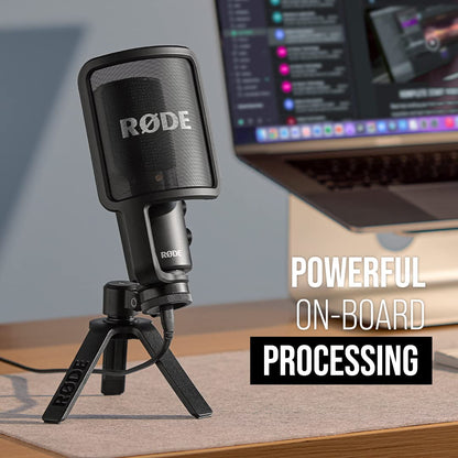 RØDE NT-USB Mini Versatile Studio-quality Condenser USB Microphone with Free Software for Podcasting, Streaming, Gaming, Music Production, Vocal and Instrument Recording,Black