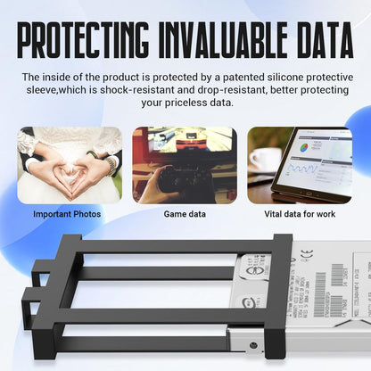 YOTUO 500GB External Hard Drive, Portable Storage Expansion HDD, USB 3.0 & USB-C for PC, Mac, Desktop, Laptop, Smartphone, PS4, Xbox One, Xbox 360, Office & Game Black