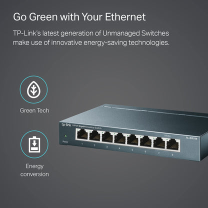 TP-Link TL-SG108S-M2 | 8-Port Multi-Gigabit 2.5G Ethernet Switch | Unmanaged Network Switch | Ethernet Splitter | Plug & Play | Desktop/Wall Mount | Silent Operation