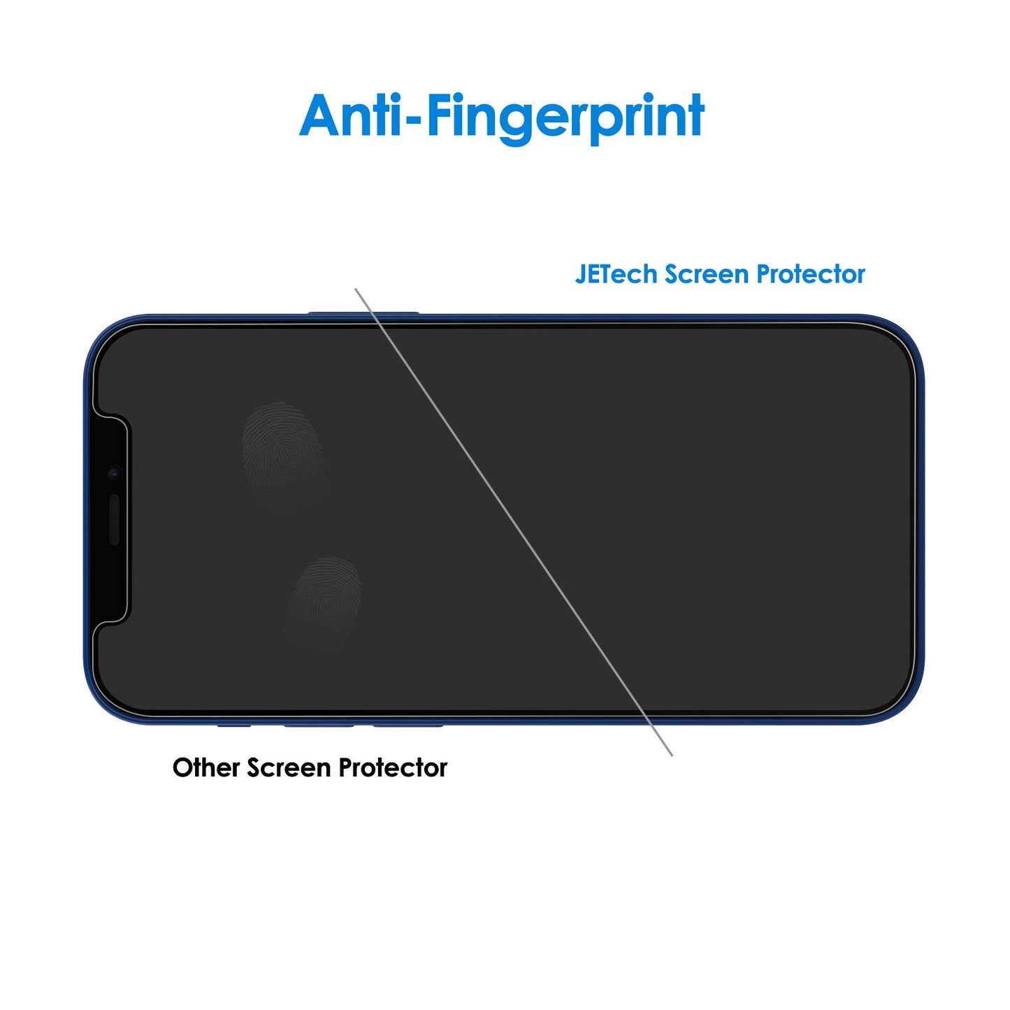 JETech Screen Protector for iPhone 17e (2026) / iPhone 16e / iPhone 14, Tempered Glass Film, 6.1-Inch Display, 3-Pack