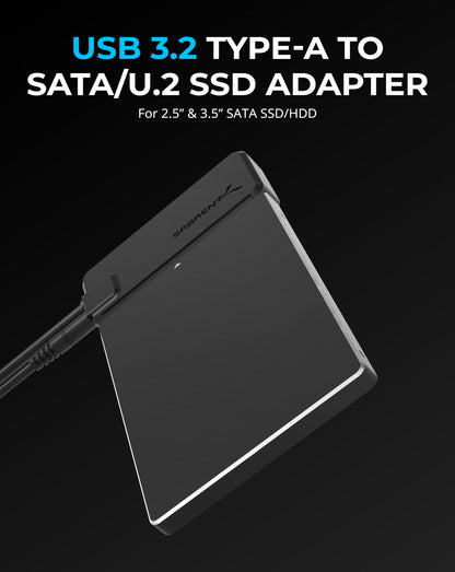 SABRENT USB 3.0 to 2.5in SATA Adapter Cable for SSD & HDD, UASP (EC-SSHD)