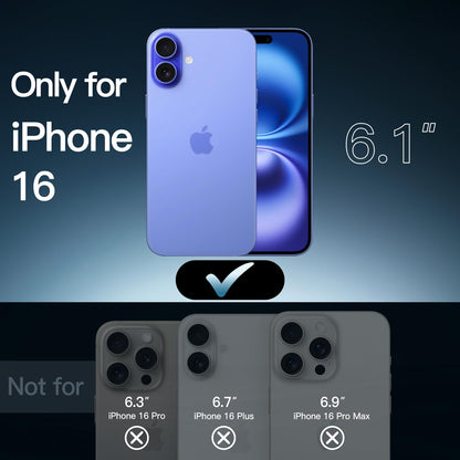 JETech Case for iPhone 16 6.1-Inch, Non-Yellowing Shockproof Phone Bumper Cover, Anti-Scratch Clear Back (Clear)