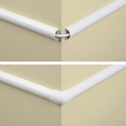 D-Line Cable Raceway On-Wall Cord Cover | 1D3015W | Surface Mount Electrical Channel to Hide and Conceal Cords, Cables, and Wires | White, Paintable