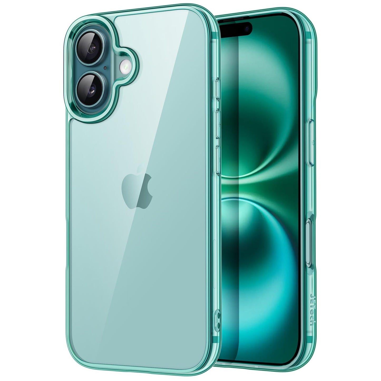 JETech Case for iPhone 16 6.1-Inch, Non-Yellowing Shockproof Phone Bumper Cover, Anti-Scratch Clear Back (Clear)