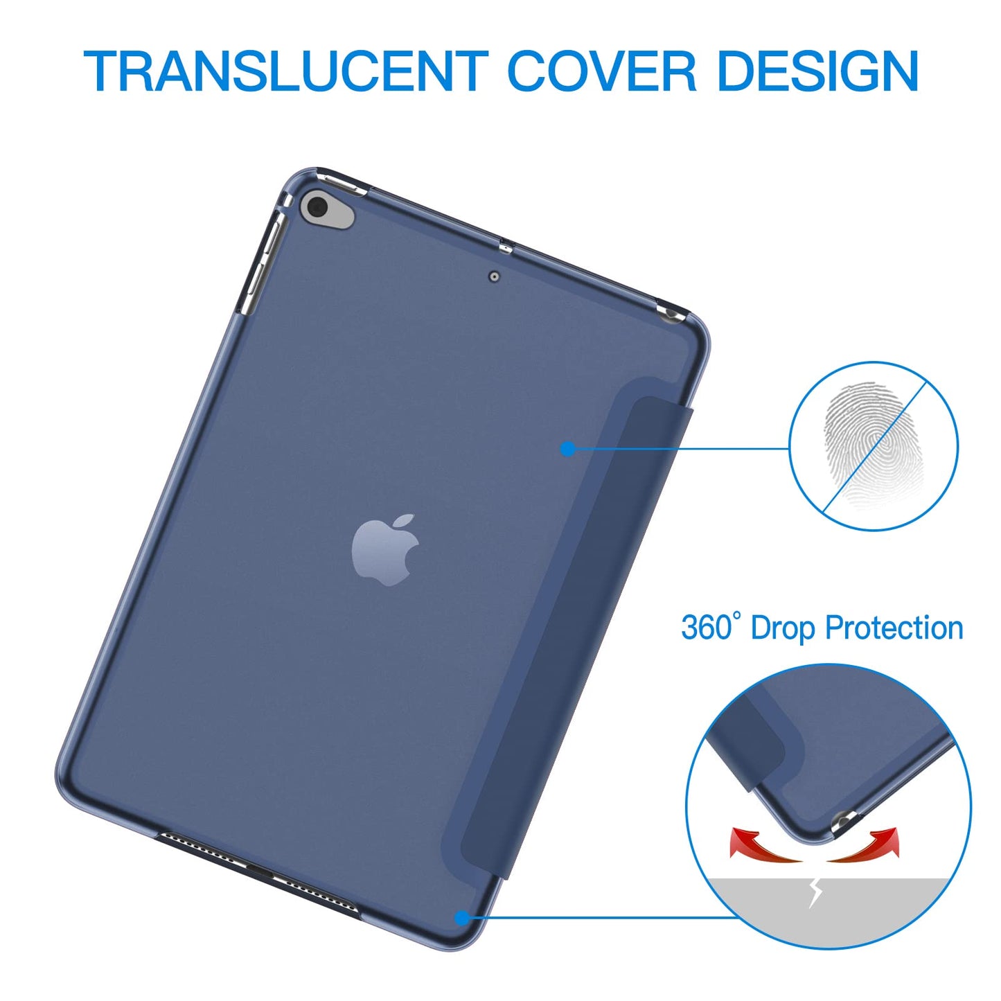 JETech Case for iPad mini 5 (2019 Model 5th Generation), Smart Cover with Auto Sleep/Wake (Black)