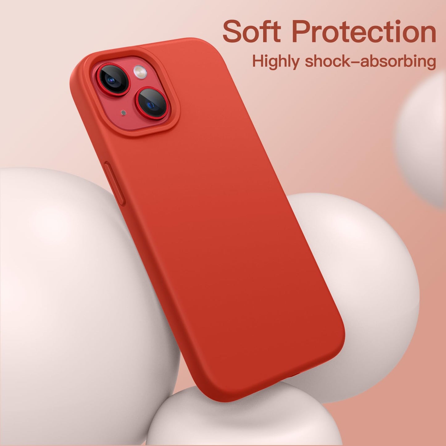 JETech Silicone Case for iPhone 13 6.1-Inch, Silky-Soft Touch Full-Body Protective Phone Case, Shockproof Cover with Microfiber Lining (Black)