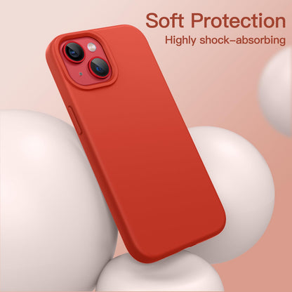 JETech Silicone Case for iPhone 13 6.1-Inch, Silky-Soft Touch Full-Body Protective Phone Case, Shockproof Cover with Microfiber Lining (Black)