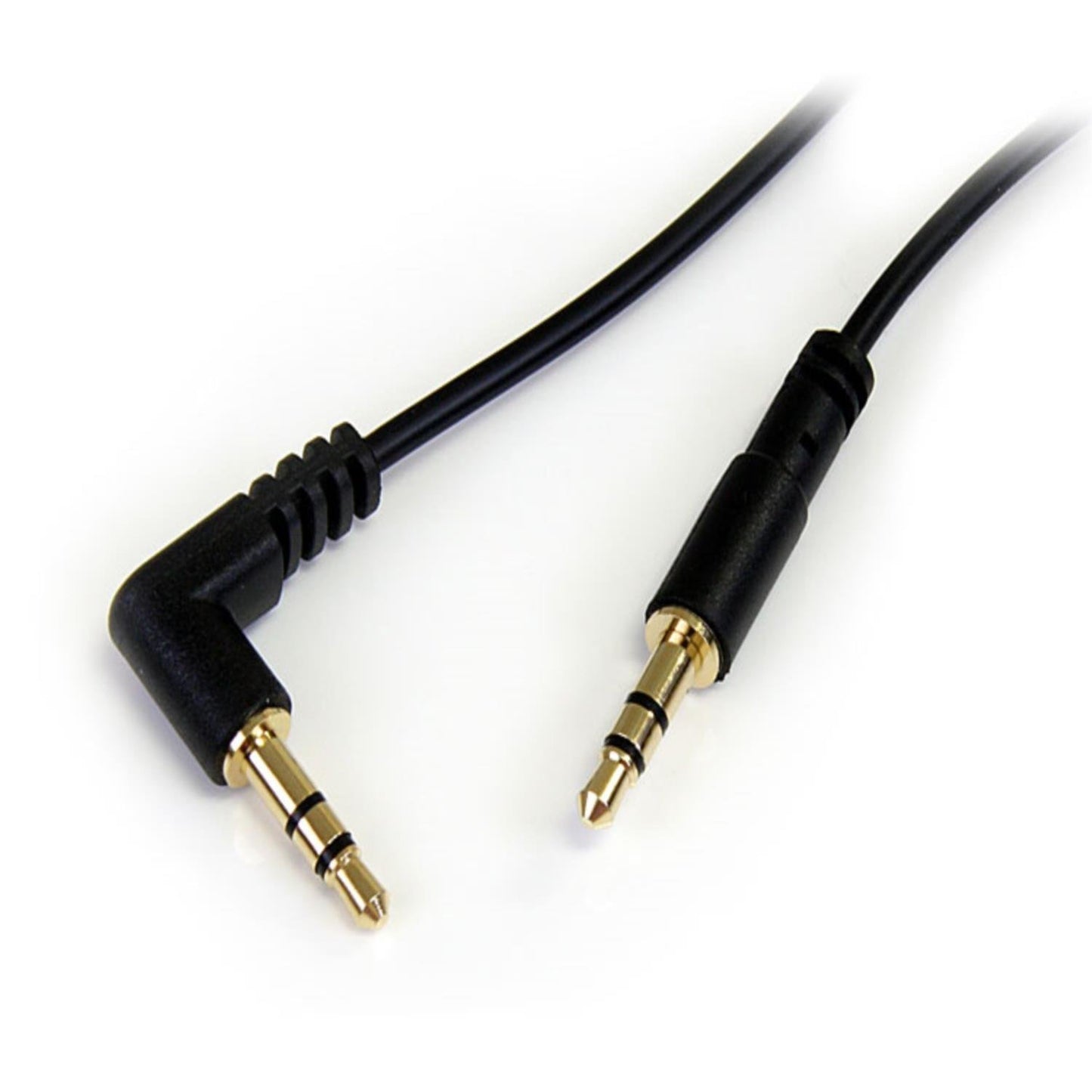 StarTech.com 15 ft. (4.6 m) 3.5mm Audio Cable - 3.5mm Slim Audio Cable - Gold Plated Connectors - Male/Male - Aux Cable (MU15MMS), Black
