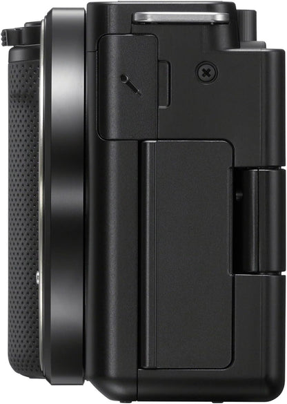 Sony Alpha ZV-E10 - APS-C Interchangeable Lens Mirrorless Vlog Camera Kit - Black