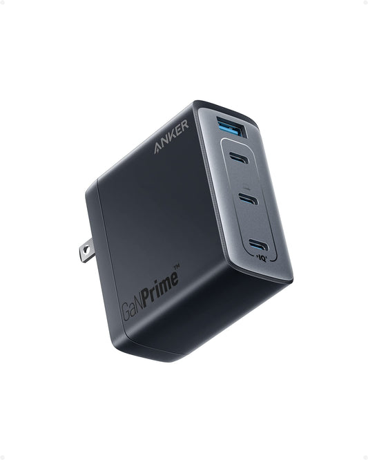 Anker 150W Max USB C Charger Block, 4-Port Compact Foldable GaN Charger for MacBook, iPhone 17/16 and More Series, Dell and More