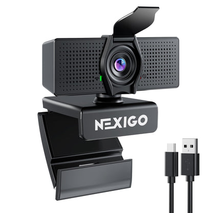 NexiGo N60 1080P Webcam with Microphone, Software Control & Privacy Cover, USB HD Computer Web Camera, Plug and Play, for Zoom/Skype/Teams, Conferencing and Video Calling