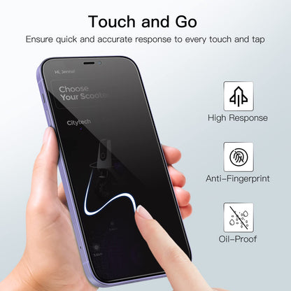 JETech Privacy Full Coverage Screen Protector for iPhone 14 Pro Max 6.7-Inch, Anti-Spy Tempered Glass Film, Edge to Edge Protection Case-Friendly, 2-Pack