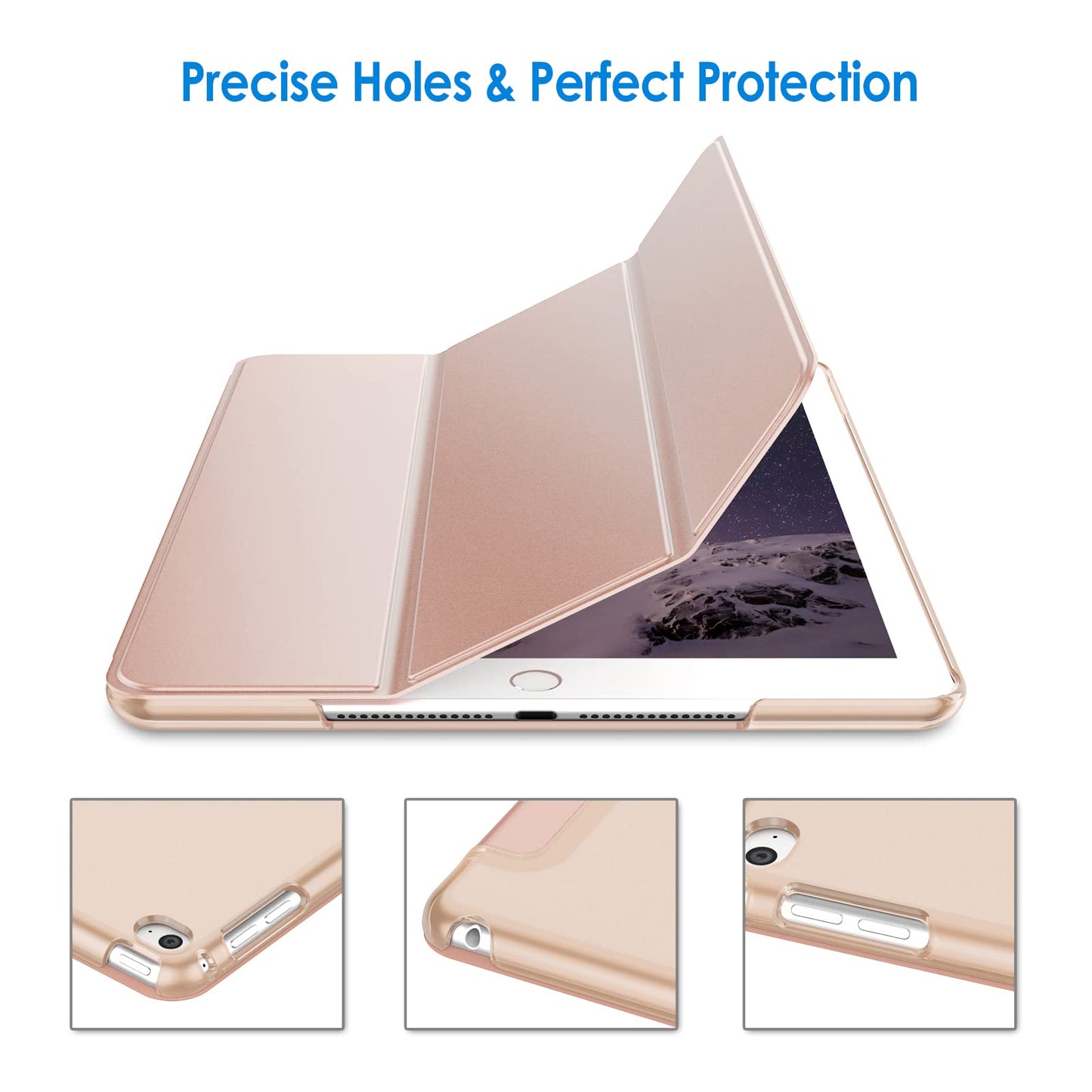 JETech Case for iPad Air 2 (2nd Generation), Smart Cover Auto Wake/Sleep (Black)