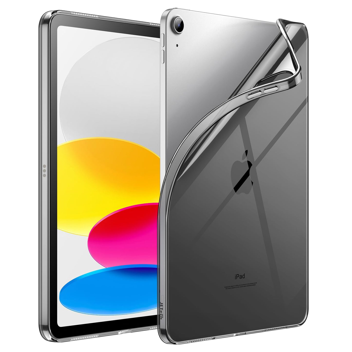 JETech Case for iPad Pro 11-Inch 2022/2021/2020 Model (4th/3rd/2nd Generation), Soft TPU Transparent Slim Shockproof Tablet Cover, Support Pencil 2nd Charging (Clear)