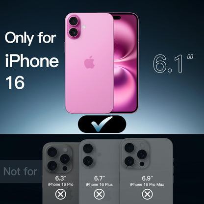 JETech Case for iPhone 16 6.1-Inch, Non-Yellowing Shockproof Phone Bumper Cover, Anti-Scratch Clear Back (Clear)