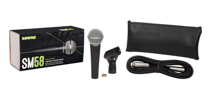 Shure SM58-LC Dynamic Vocal Microphone – Professional Handheld Cardioid XLR Mic for Singing, Live Performance, Studio Recording, Podcast & Broadcast, Black