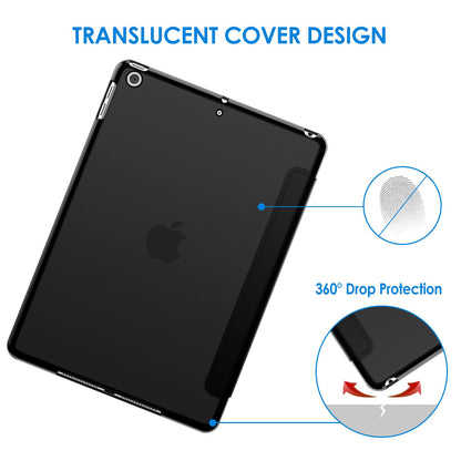 JETech Case for iPad (9.7-Inch, 2018/2017 Model, 6th/5th Generation), Smart Cover Auto Wake/Sleep (Black)