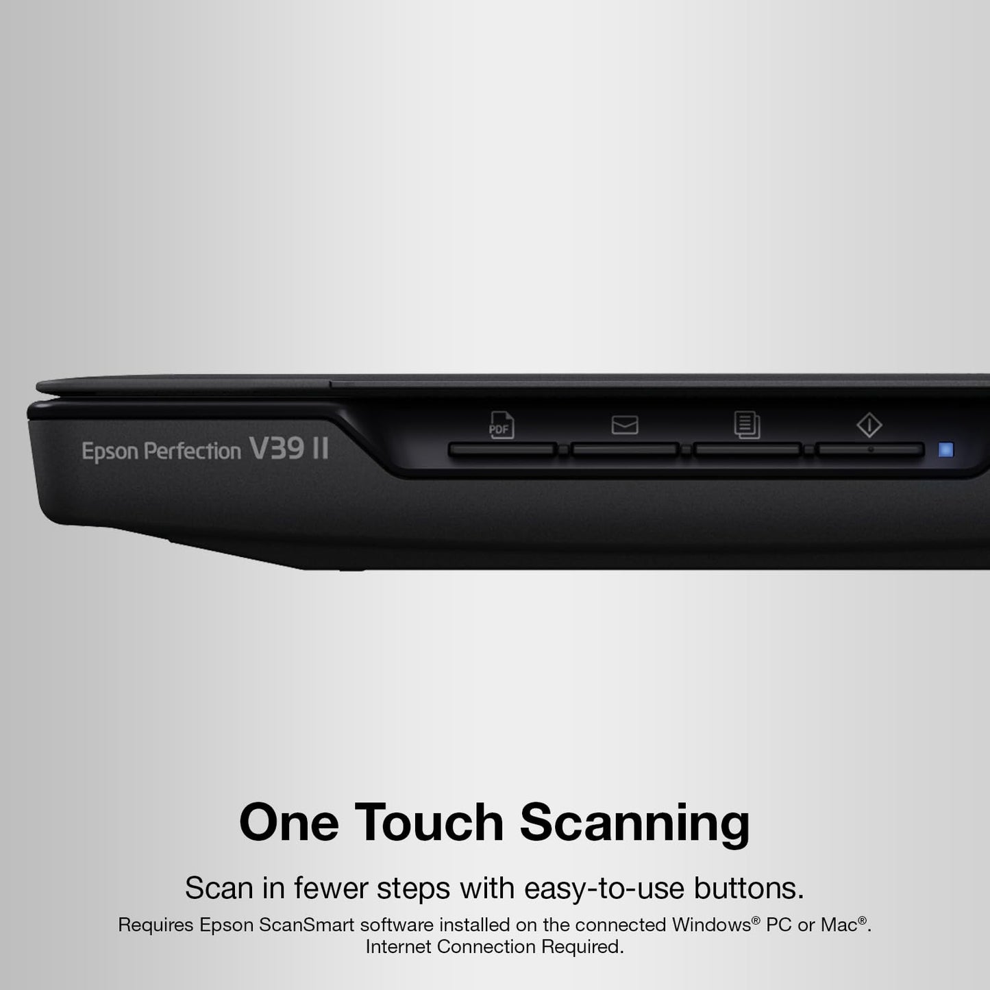Epson Perfection V39 Color Photo & Document Scanner with Scan-To-Cloud & 4800 Optical Resolution, Black