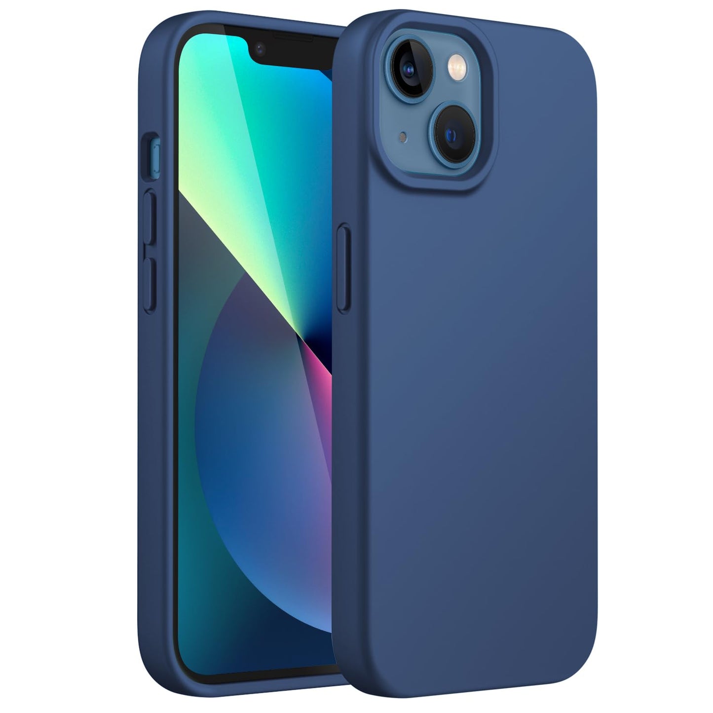 JETech Silicone Case for iPhone 13 6.1-Inch, Silky-Soft Touch Full-Body Protective Phone Case, Shockproof Cover with Microfiber Lining (Black)