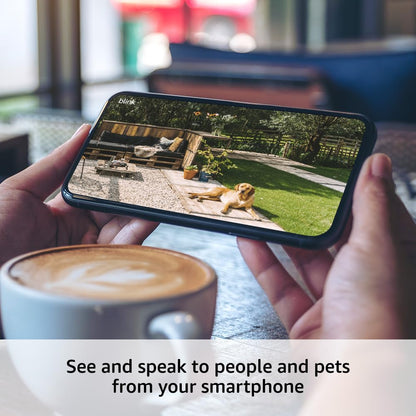 Blink Outdoor 4 – Wireless smart security camera, two-year battery, 1080p HD day and infrared night live view, two-way talk – 2 camera system