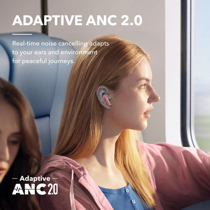Soundcore by Anker Liberty 4 NC Wireless Noise Cancelling Earbuds, 98.5% Noise Reduction, Adaptive Noise Cancelling to Ears and Environment, Hi-Res Sound, 50H Battery, Wireless Charging (Renewed)