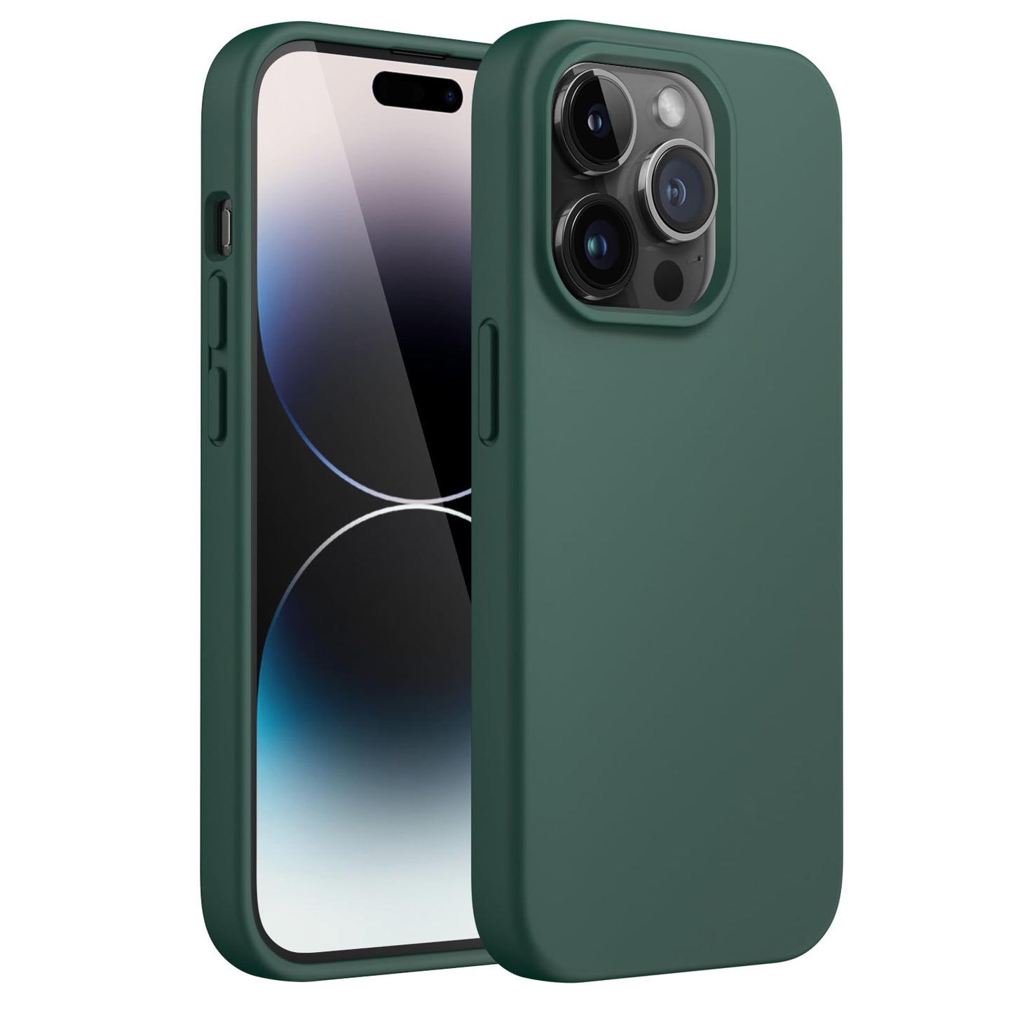 JETech Silicone Case for iPhone 14 6.1-Inch, Silky-Soft Touch Full-Body Protective Phone Case, Shockproof Cover with Microfiber Lining (Black)