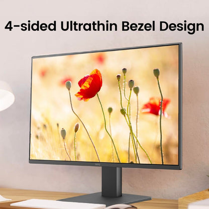 BenQ GW2480 Computer Monitor 24" FHD 1920x1080p | IPS | Eye-Care Tech | Low Blue Light | Anti-Glare | Adaptive Brightness | Tilt Screen | Built-in Speakers | DisplayPort | HDMI | VGA,Black