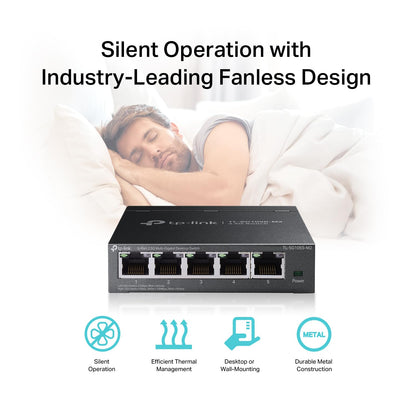 TP-Link TL-SG108S-M2 | 8-Port Multi-Gigabit 2.5G Ethernet Switch | Unmanaged Network Switch | Ethernet Splitter | Plug & Play | Desktop/Wall Mount | Silent Operation