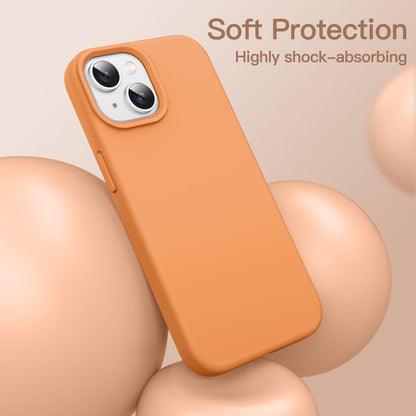 JETech Silicone Case for iPhone 14 6.1-Inch, Silky-Soft Touch Full-Body Protective Phone Case, Shockproof Cover with Microfiber Lining (Black)