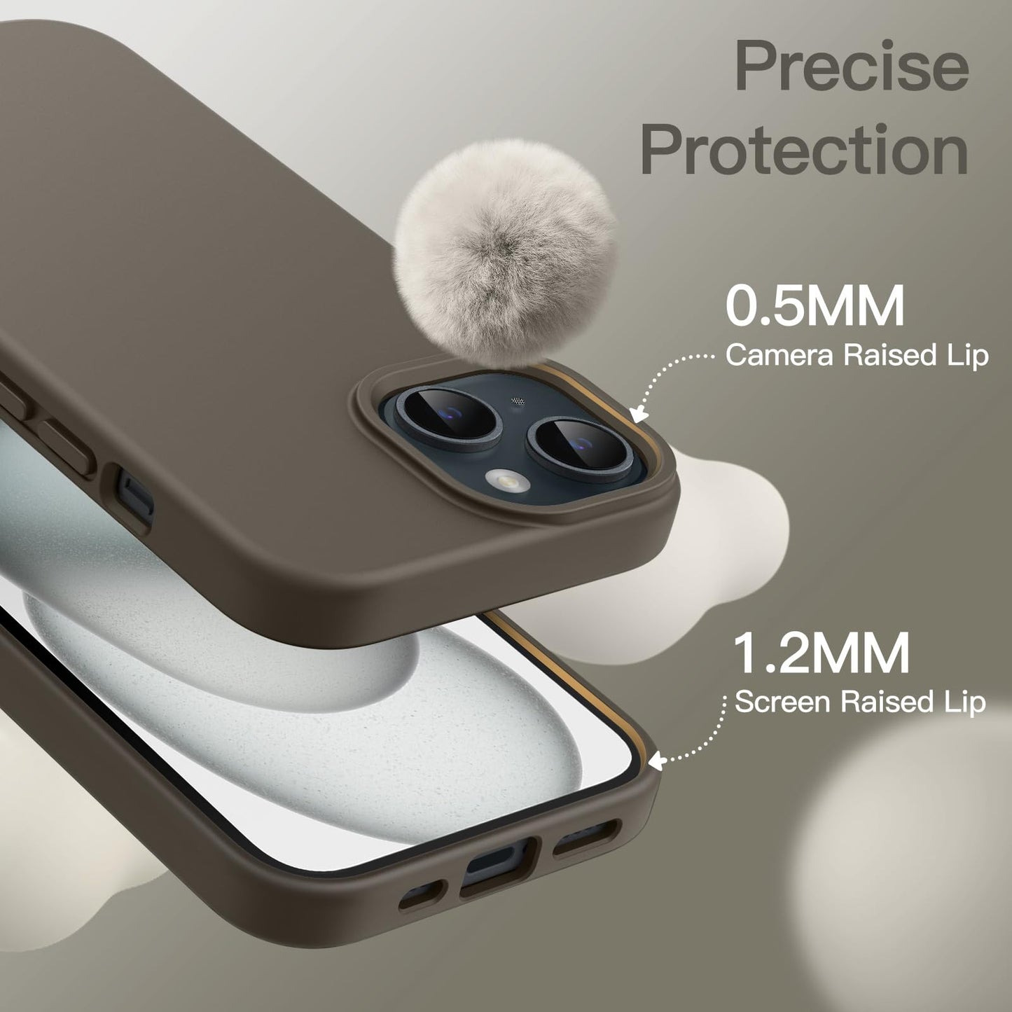 JETech Silicone Case for iPhone 15 Pro Max 6.7-Inch, Silky-Soft Touch Full-Body Protective Phone Case, Shockproof Cover (Black)