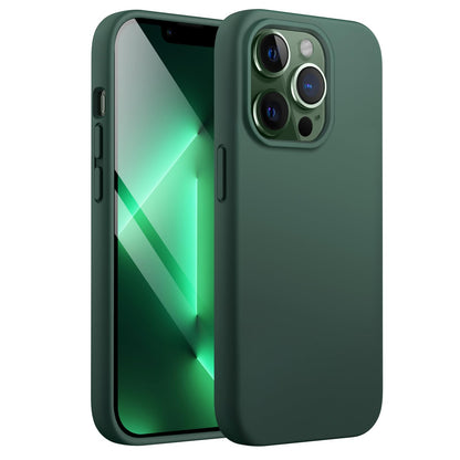 JETech Silicone Case for iPhone 13 6.1-Inch, Silky-Soft Touch Full-Body Protective Phone Case, Shockproof Cover with Microfiber Lining (Black)