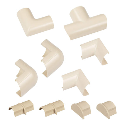 D-Line Cable Raceway On-Wall Cord Cover | 1D3015W | Surface Mount Electrical Channel to Hide and Conceal Cords, Cables, and Wires | White, Paintable