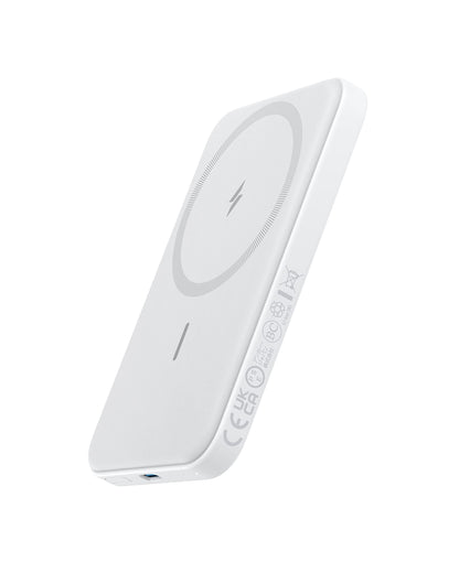 Anker 621 Magnetic Portable Charger (MagGo), 5,000mAh Wireless Power Bank with USB-C Cable, Magsafe-Compatible Battery Pack for iPhone 16/15/14/13/12 Series