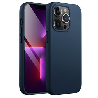 JETech Silicone Case for iPhone 13 6.1-Inch, Silky-Soft Touch Full-Body Protective Phone Case, Shockproof Cover with Microfiber Lining (Black)