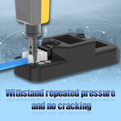 VCE UL Listed 10Gbps Cat6 Keystone Jack Insert 25-Pack, 90 Degree Punch Down RJ45 Keystone Jack Adapter Slim Profile Blue