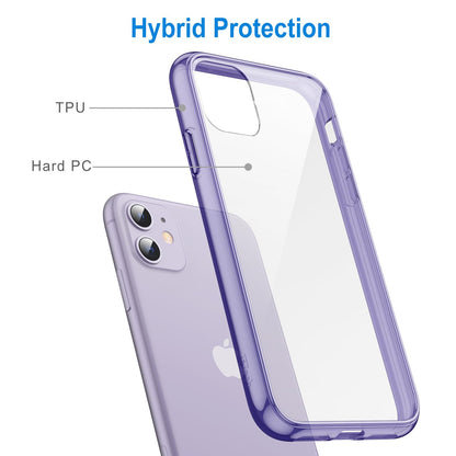 JETech Case for iPhone 11 6.1-Inch, Non-Yellowing Shockproof Phone Bumper Cover, Anti-Scratch Clear Back (Clear)