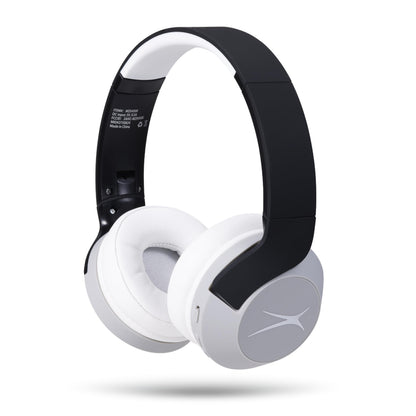 Altec Lansing Kid Safe Noise Cancelling Wireless Headphones 15H Battery, 85dB Volume Limit, Foldable Design Powerful Sound, Active Noise Cancellation Perfect for Kids Ages 7+ (Whiteout Pop Pink)