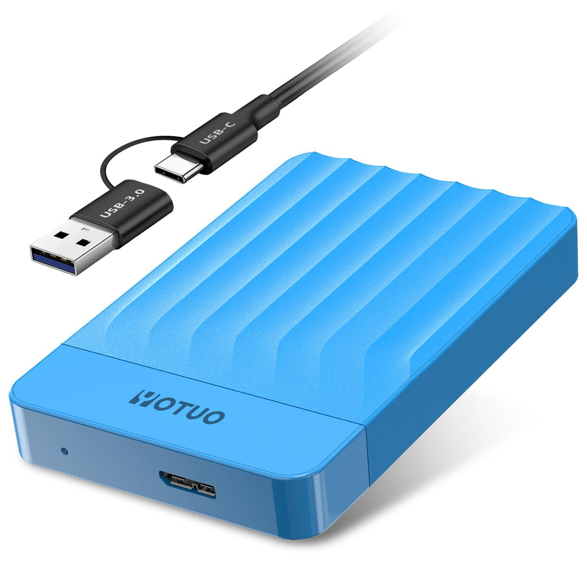 YOTUO 500GB External Hard Drive, Portable Storage Expansion HDD, USB 3.0 & USB-C for PC, Mac, Desktop, Laptop, Smartphone, PS4, Xbox One, Xbox 360, Office & Game Black