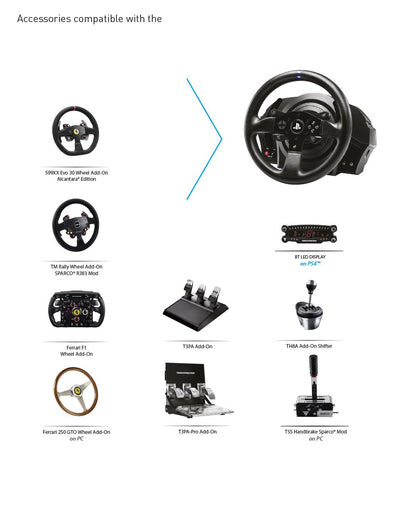 Thrustmaster T300RS GT Steering Wheel Set – Premium Force Feedback Sim Racing Wheel & Pedals for PS5, PS4 & PC | Realistic Driving Simulator for Sim Racing
