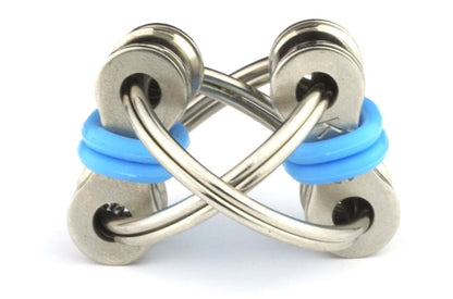 Tom's Fidgets Original Flippy Chain Fidget Toy - Perfect for ADHD, Anxiety, and Autism - Bike Chain Fidget Stress Reducer for Adults and Kids (Single Blue)